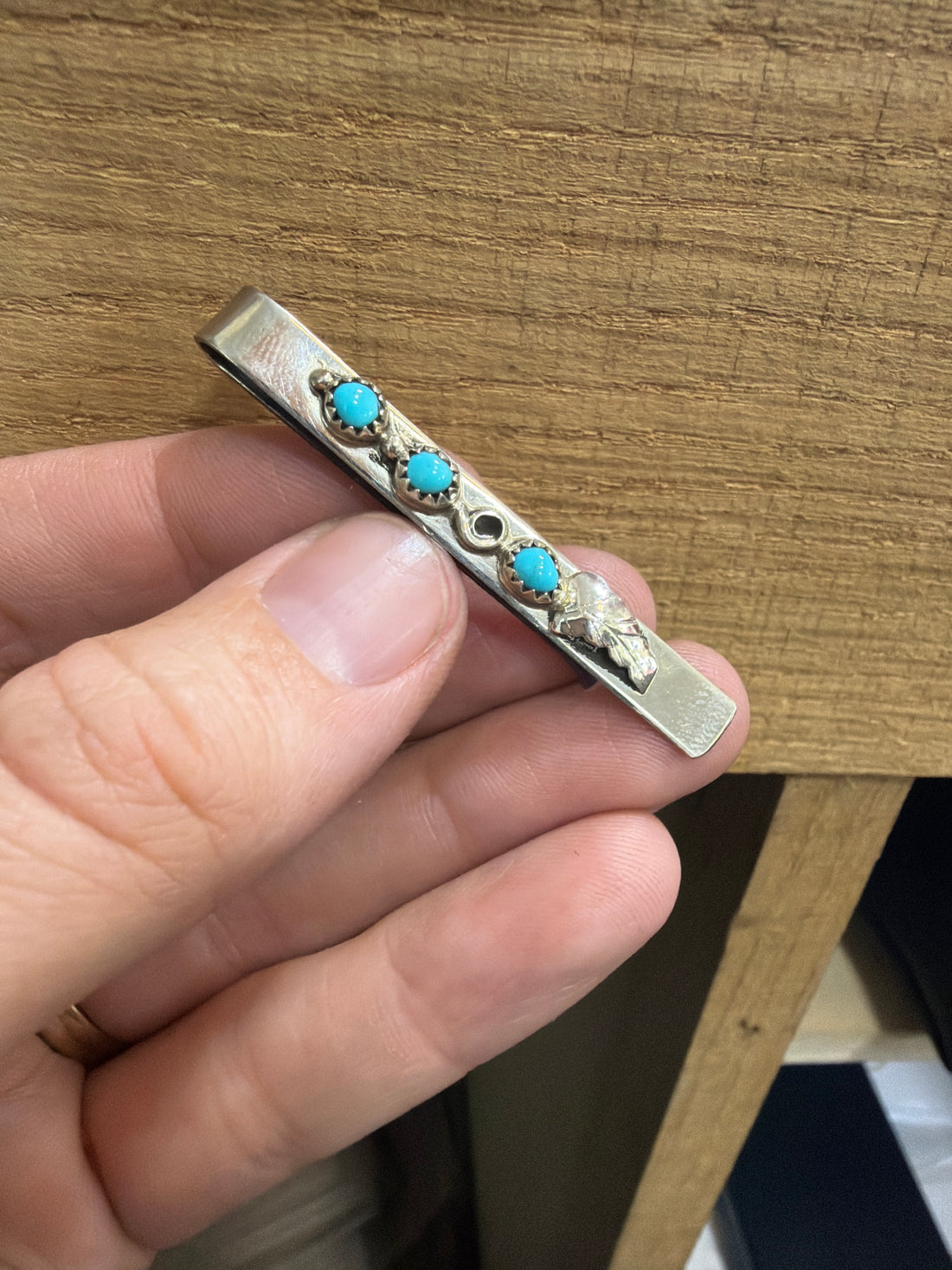 Silver and Turquoise Clip