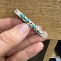 Silver and Turquoise Clip