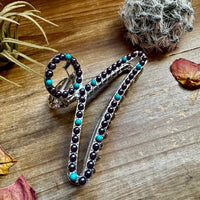 New Style - Turquoise/ faux pearl mix Hair Clips