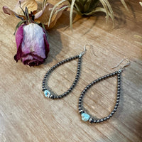 Golden Hill Turquoise Teardrop Earrings – Sterling Silver