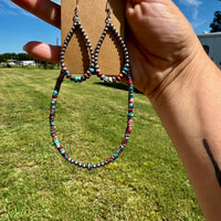 Teardrop Earrings – Sterling Silver Pearl & Sea Sediment