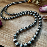 NFR Collection Necklace – Graduated Sterling Silver Pearls 6mm to 16mm – 45"