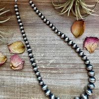 20 1/2 inch 8 to 14 mm Sterling Silver Pearls Necklace