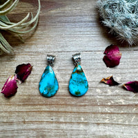 Pendant - Kingman Turquoise and sterling silver