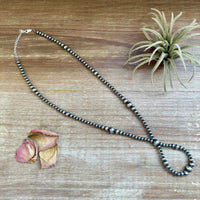 17 inch graduated Sterling Silver Pearls necklace hoop