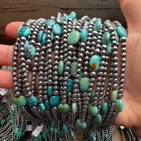 15-Inch Turquoise Necklace with 4mm & 5mm Beads