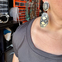 Sterling Silver Dangle Earrings – Native Made by Leander & Rhonda Largo, USA