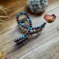 Smaller Pearls hair clips - turquoise and faux pearls