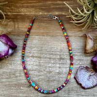 Magnesite Heishi Choker – Sterling Silver Pearls