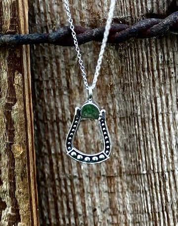 Silver Stirrup Necklace