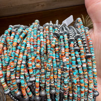 Sterling Silver Pearl Choker with Extra Turquoise & Spiny Oyster