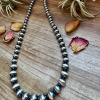 20 1/2 inch 8 to 14 mm Sterling Silver Pearls Necklace