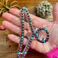 New Style - Turquoise/ faux pearl mix Hair Clips