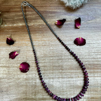 20 Inch purple spiny shell and 3 mm sterling silver pearls