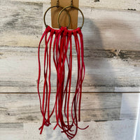 11 options Deer Skin Leather Hoop Earrings – 11"