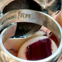 Adjustable Cowboy Hat Ring – Kingman Turquoise – Sterling Silver – Navajo Handmade by Robby Manuelito – USA