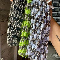 Blue Lace Agate & Sterling Silver Pearl Necklace – 20 ½” Plus Extender