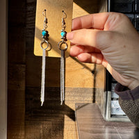Turquoise heart and chic dangle