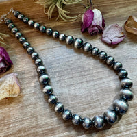 Large Sterling Silver Pearl Necklace – 8mm to 20mm Graduated