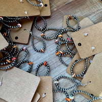 Teardrop Earrings – Sterling Silver with Spiny Oyster Center