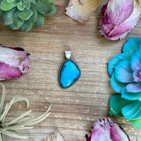 Turquoise Pendant – Sterling Silver (Fits 5mm Pearls)