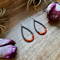 Orange Spiny Oyster Earrings – Sterling Silver Pearls