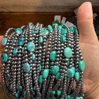 15-Inch Turquoise Necklace with 4mm & 5mm Beads