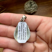 Teardrop Pendant - sterling silver with Kingman turquoise