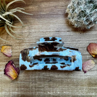Cow Print Hair Clips