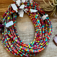 Magnesite Heishi Choker – Sterling Silver Pearls
