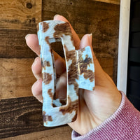 Cow Print Hair Clips