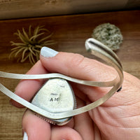 Cuff Bracelet- White Buffalo and Sterling silver
