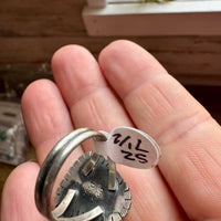 Ring - Size 7 1/2 -Red Spiny & Sterling Silver