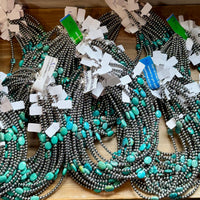 15-Inch Turquoise Necklace with 4mm & 5mm Beads