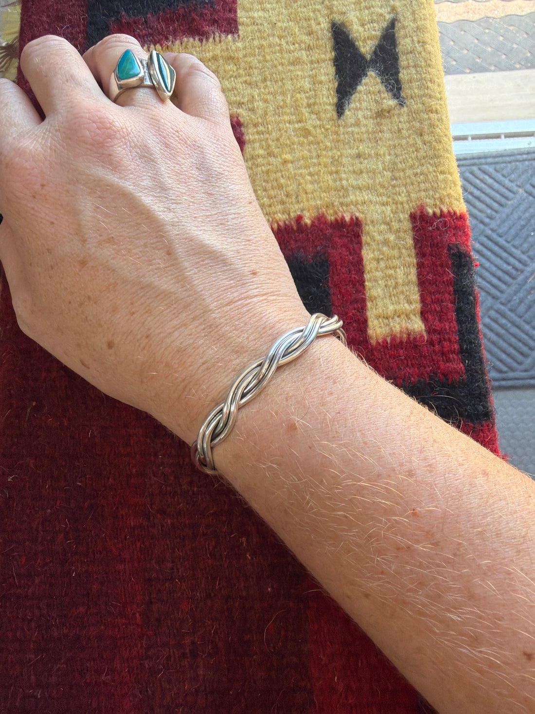 Heavy Silver Twist Bracelet