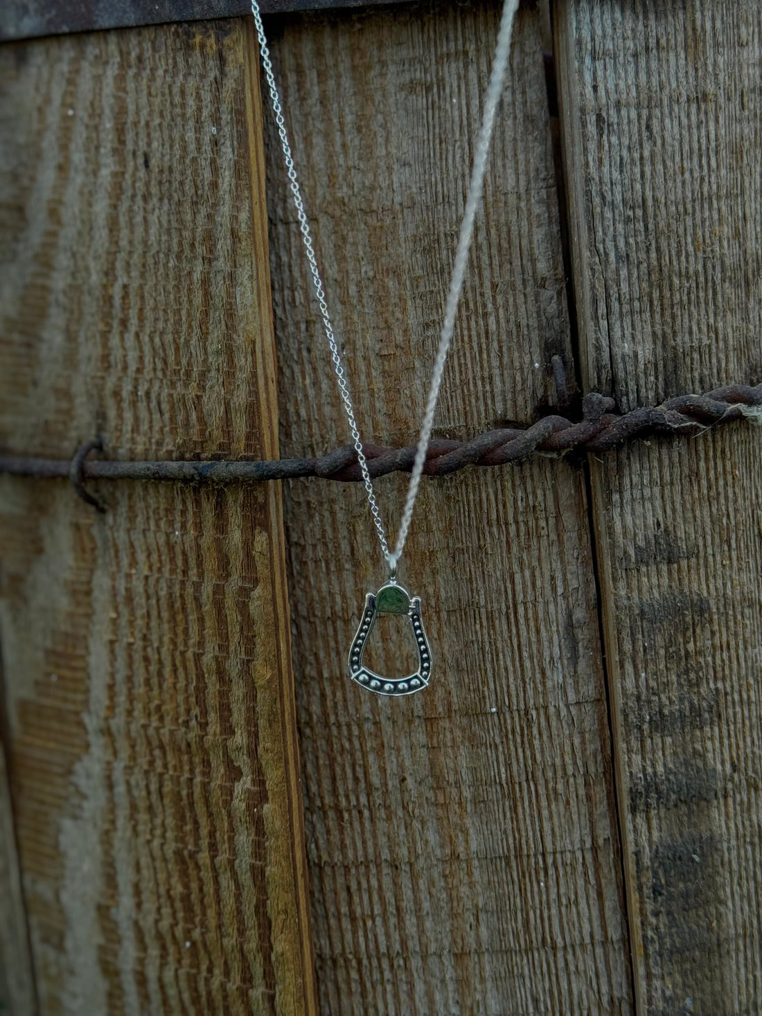 Silver Stirrup Necklace