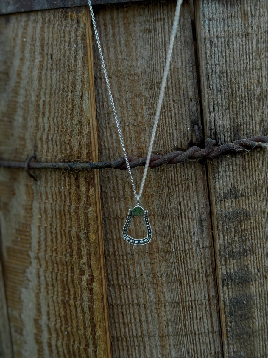 Silver Stirrup Necklace