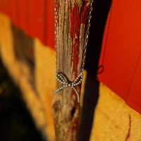 Sterling Pearl Bow Necklace