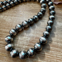 NFR Collection Necklace – Graduated Sterling Silver Pearls 6mm to 16mm – 45"