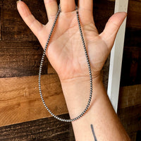 14 inch 3 mm sterling silver pearls - choker