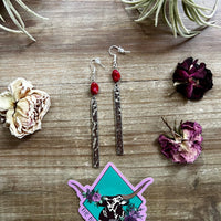 Red Corral dangle earrings