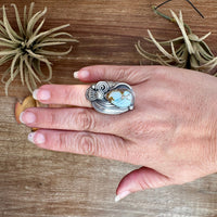 Golden Hill Turquoise Sterling Silver Ring – Size 9.5, One of a Kind