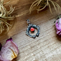 Naja Pendant with Red Spiny Oyster – Sterling Silver – Native Made by KB