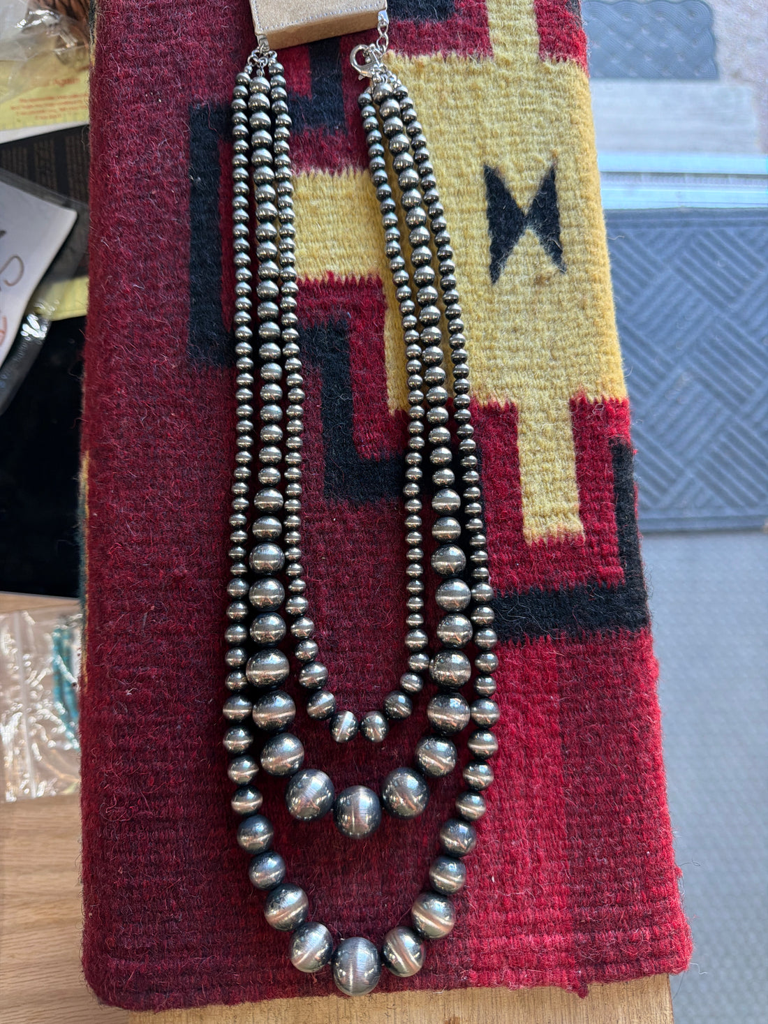 Faux Triple Strand 6-16mm Graduated Pearls
