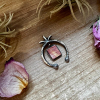 Naja Pendant with Purple Spiny Oyster & Yellow Tint – Sterling Silver – Native Made by MC