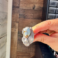 Golden Hill Turquoise Sterling Silver Ring – Size 9.5, One of a Kind