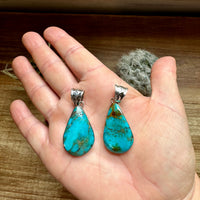 Pendant - Kingman Turquoise and sterling silver