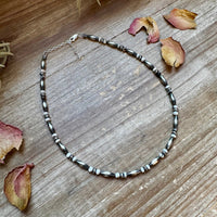 White Buffalo Torpedo choker Sterling Silver Pearls