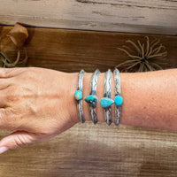 Turquoise Cuff Bracelet – Sterling Silver