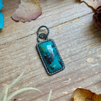 Turquoise Pendant – Sterling Silver (Fits 6mm Pearls)
